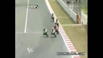 Motorcycle Racer Celebrates too Early