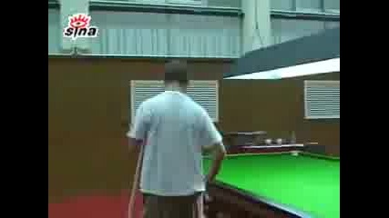 Shanghai Masters - Stephen Hendry practicing