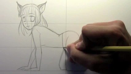 Как да нарисуваш момиче котка