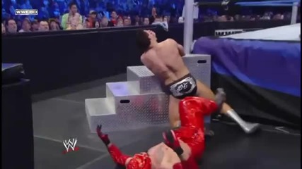 Rey Mysterio - Drop Toe Hold into the Steel Steps
