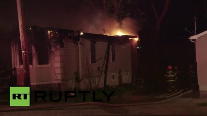 USA: Firefighters battle Baltimore fires after night of clashes