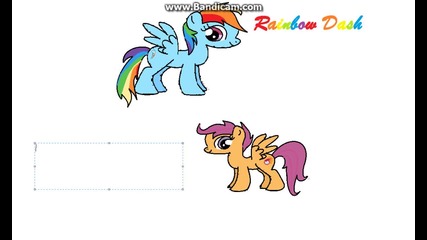 Drawing Rainbow Dash and Scootaloo Part 3 (рисуване на Бързоногата Дъга и Скуталу Част 3)