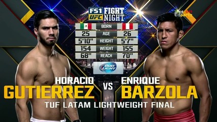 Horacio Gutierrez vs Enrique Barzola (ufc Fight Night 78, 21.11.2015)