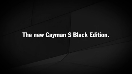 Cayman S Black Edition
