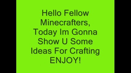 Minecraft crafting Ideas