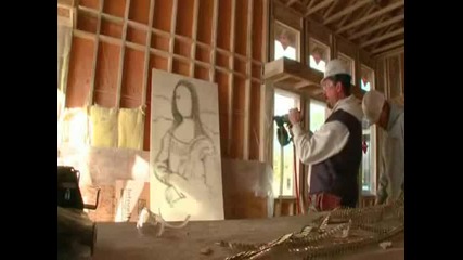 Майстор рисува Мона Лиза с пирони ! 