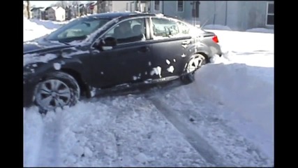 Subaru Legacy In The Snow 