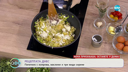 Рецептата днес: Пататник с коприва, маслини и три вида сирене - „На кафе” (25.03.2020)