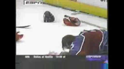 Patrick Roy vs Chris Osgood Goalie Fight