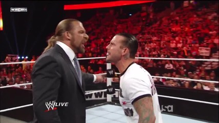 Wwe Raw 12.09.11 Cm Punk Накара Triple h Да Млъкне