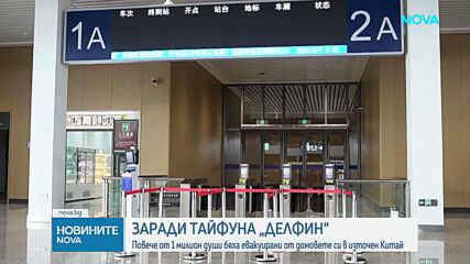 Евакуираха над 1 млн. души в Източен Китай заради тайфуна "Долфин"