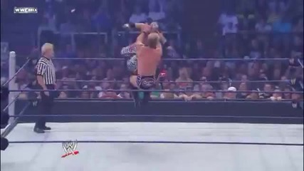 Chris Jericho hits a Codebreaker in a mid air