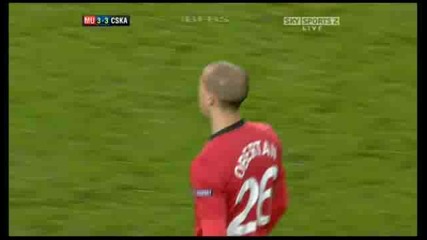 Manchester United 3 - 3 Cska.champions League 2009 10. (03.11.09) 