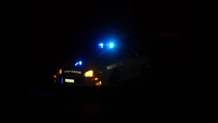 Owners of America Car Show and Police Light