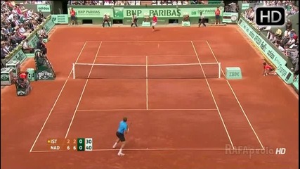 Nadal vs Istomin - Roland Garros 2012