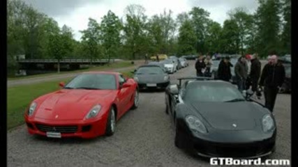 Ferrari 599 Gtb F1 vs Lamborghini Gallardo Spyder 520 Hp 50-270 km-h
