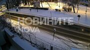 Шофьор събори пътен знак в Горна Оряховица