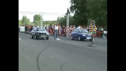 Audi S2 Coupe Vs. Audi 80 Quattro Turbo Drag Race