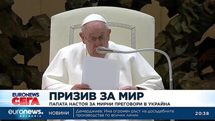 Папата настоя за мирни преговори в Украйна