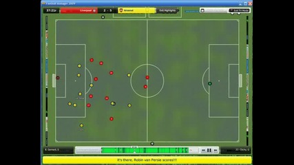 Football Manager 2009 - Хетрик На Робин Ван Пърси Срещу Ливърпул - High Quality