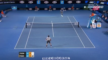 Roger Federer vs Jo Wilfried Tsonga Australian Open 2013 Highlights