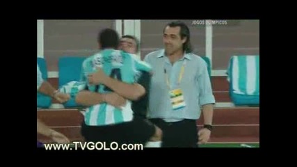 19.08 Аржентина - Бразилия 3:0 Серхио Агуеро гол - Олимпийски игри Пекин 2008