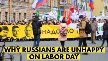 Russian humor at anti-Putin protest on historic May Day