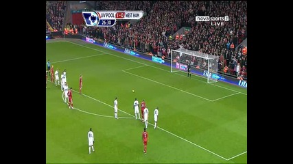 Liverpool 2 - 0 West Ham ( Kuyt - Pen ) 