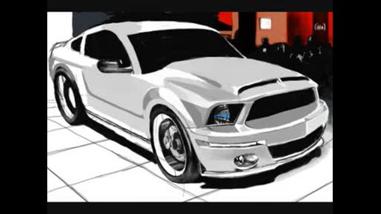 iphone Brushes - Ford Mustang Shelby Gt500 mobile painting