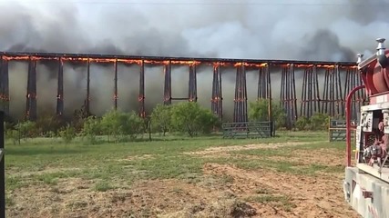 Рушене на Жп мост с огън