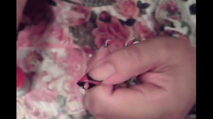 ~~~its Friday~~~ Nail Art Request~ Black - Pink- & White