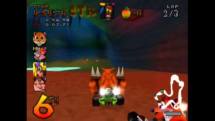 Crash Team Racing - Area Glacier Park - Dragon Mines - Blue Ctr Token 