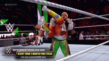 Hornswoggle slams Kofi Kingston with a Samoan Drop: Greatest Royal Rumble (WWE Network Exclusive)