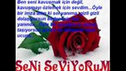 saclarindan bir tel aldim 