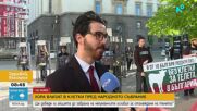 Активисти влязоха в клетки в защита на телетата, отглеждани при нехуманни условия