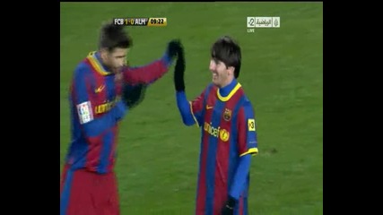 26.01.2011 Барселона 1 - 0 Алмерия първи гол на Лионел Меси 