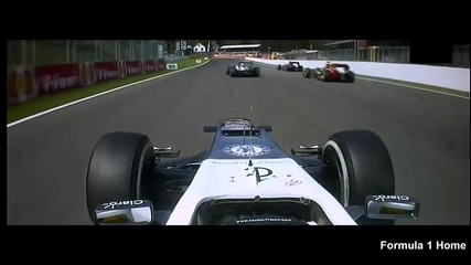 F1 Гран при на Белгия 2012 - старта на Kobayashi + големия инцидент в 1ви завой [hd][onboard]