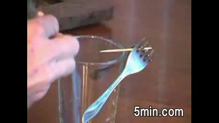 How to balance two forks on a toothpick