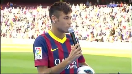 Neymar's Presentation in Barcelona (full Presentation)