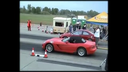 Honda Civic Red Rocket [9.77@243] Vs. Dodge Viper Drag Race