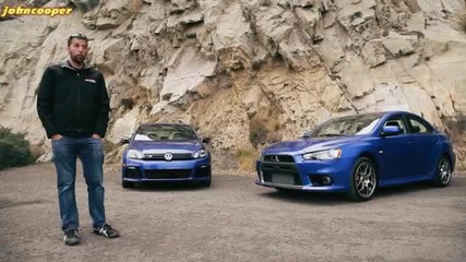 Vw Golf R vs Mitsubishi Evo Mr