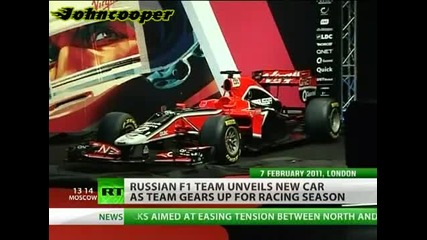 1st Russian F1 team Marussia gears up for 2011 after car unveiled