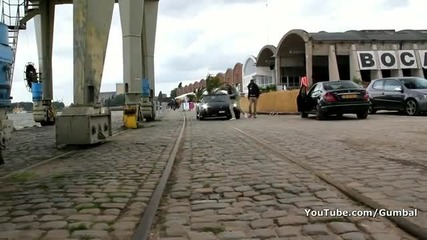 Matte black Ferrari F430 Spider Revving + Accelerating