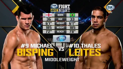 Michael Bisping vs Thales Leites (ufc Fight Night 72, 18.07.2015)