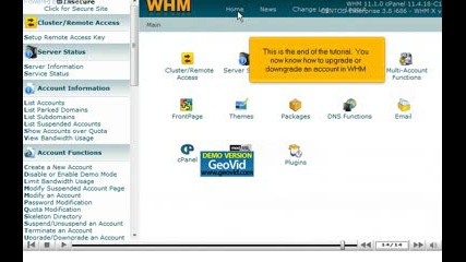 How to upgrade/downgrade an account by www.vivahost.com