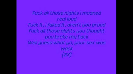 Frankee - fuck you right back (lyrics)