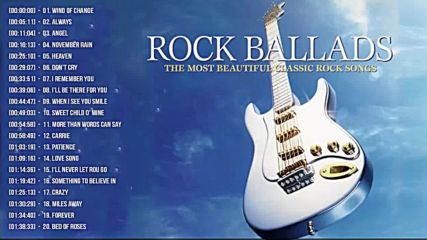 Best Rock Ballads 70's 80's 90's ☀️ The Greatest Rock Ballads Of All Time