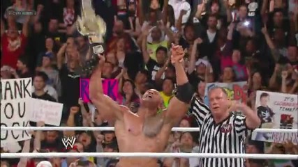 The Rock бребива Cm Punk на Royal Rumble 2013