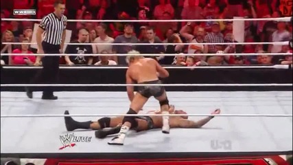 Dolph Ziggler counters Punt Kick into Superkick