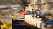 Автомобил изгоря във Варна (ВИДЕО)